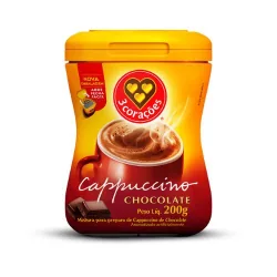 Prep P/ Cappuccino 3 Corações Pt 200g Chocolate