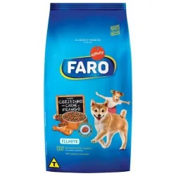 Alimento P/ Cães Faro Pacote 7kg Filhotes Carne Figado Fgo