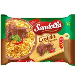 Macarrão Instantâneo Sandella Pacote 85g Costela C/ Pimenta
