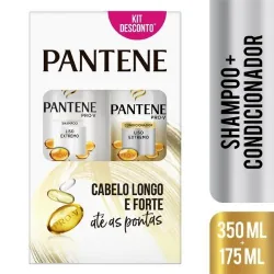 Kit Shampoo + Condicionador Pantene Sh 350ml Cond 175ml Liso Extremo