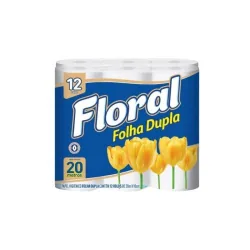 Papel Hig. F. Dupla 20m (c/12) Floral