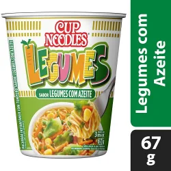 Macarrão Instantâneo Cup Noodles Copo 67g Legumes C/ Azeite