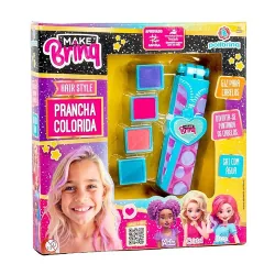 Kit Cabelo Makebrinq Un Prancha Colorida