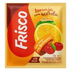 Refresco Em Pó Frisco Laranja Com Acerola 18g