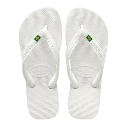 Chinelo Adulto Havaianas Par Brasil Branco White 43/44