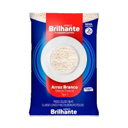 Arroz Branco Brilhante Pacote 5kg TiPo 1